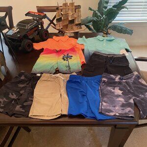 Boys Size 6-7 Shorts, Swim Suits and Polo Shirts Bundle! Great Condition!